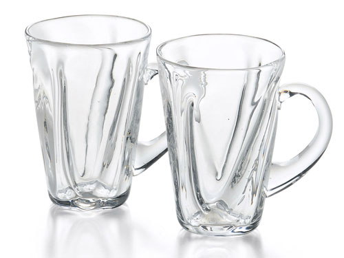 〔手作り グラス ガラス食器〕クリアグラスが新登場！ファインフロウ　ペアマグカップ