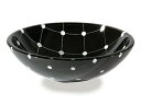 【今だけ15%OFF】【送料無料】ガラス製手洗い鉢 AQUA「ドット」Lサイズ【ガラス製洗面ボール】