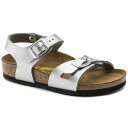 17SS ビルケンシュトック(BIRKENSTOCK) キッズ・ジュニア RIO(シルバー) ナロー 幅狭 GK731483