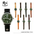 【予約】【送料無料】【IL BISONTE-イルビゾンテ-】Leather Belt Watch-レザーベルト腕時計- [緑文字盤]［H0502］[メンズ・腕時計・専用ケース]《ご注文後3日前後発送予定》