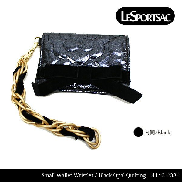 61%OFF!!《C会場》【LaG Summer Festa SALE】【メール便可】【LESPORT SAC-レスポートサック-】Platinum Small Wallet Wristlet Black Opal Quilting-プラチナムスモール-［4146/P081］[レディース・パスケース]