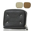 Maison Margela メゾンマルジェラ COMPACT ZIP AROUND WALLET S56UI0112 P4455 T2160 T8013 ミニ財布 折りたたみ財布 二つ折り財布 コンパクト ラウンドファスナー 小銭入れ付き 本革 レザー レディース
