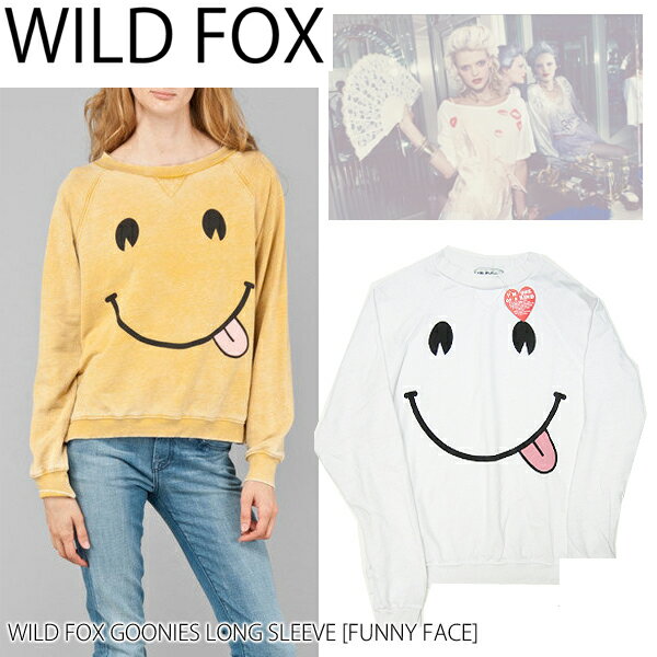 【LaG S/S SALE】【WILD FOX-ワイルドフォックス】Goonies Long Sleeve[Funny Face][WBF746W53][レディース・トップス・スウェットトレーナー]