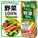 【送料無料】農協 野菜Days 野菜100% LL200ml×24本 ※ただし沖縄は別途料金が必要となります。【RCP】