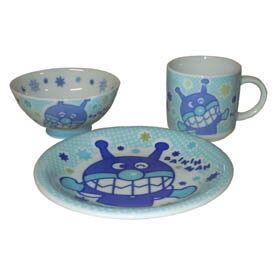 アンパンマン陶器セット バイキンマン マグカップ ケーキ皿 茶碗 食器セット 陶器 キッズ…...:lalanse:10000052