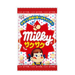 不二家　ミルキー　サクサクミルキー　袋90g　×6個[ボール販売]