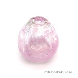 <strong>琉球ガラス</strong>一輪挿し・<strong>花瓶</strong>・ flowervase　mituboshi42vase　三ツ星工房