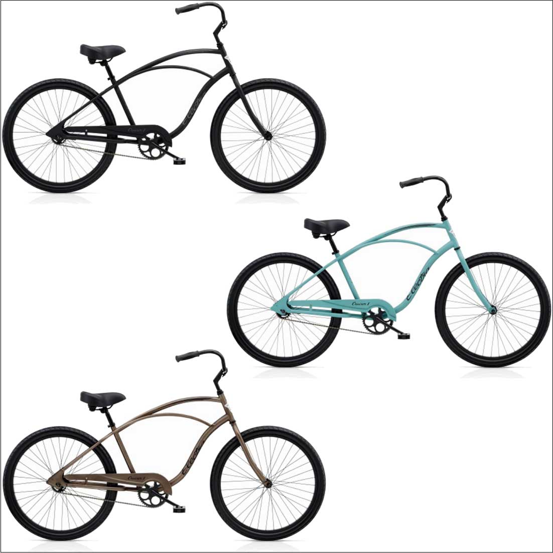 ビーチクルーザー 26インチ おしゃれ 自転車 通勤 通学 エレクトラ CRUISER-1 マットカラー メンズ レディースの画像