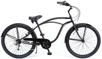 ビーチクルーザー 26インチ おしゃれ 自転車 通勤 通学 レインボービーチクルーザー 26mens-7D ダースベーダー メンズ レディースの画像