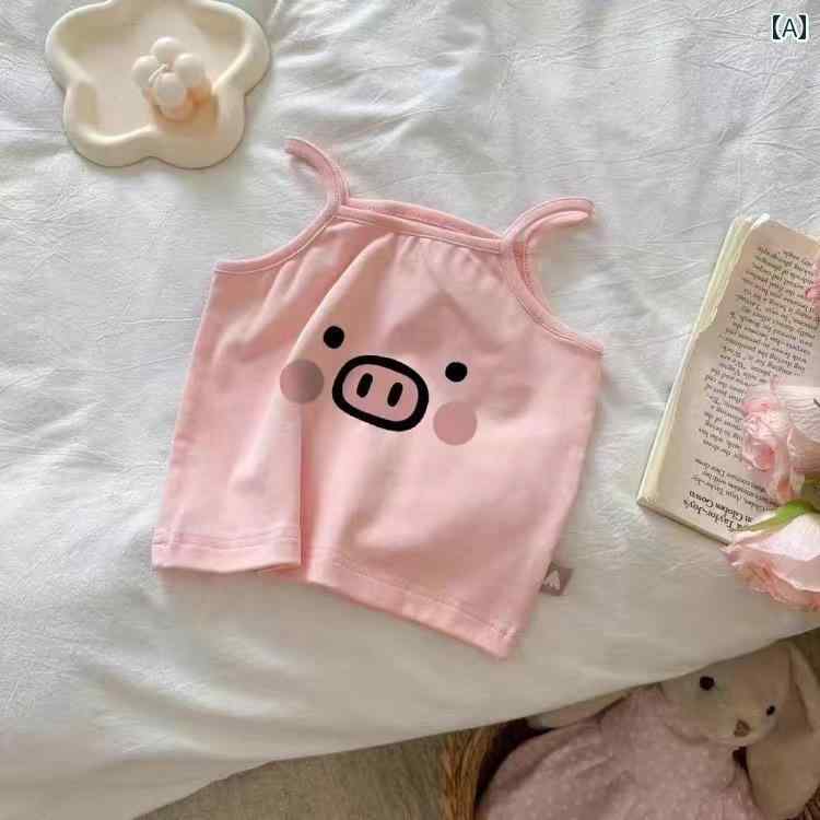 キッズ キャミソール タンクトップ 2025 サスペンダー トップス 女の子用 ベスト 夏 薄手 ベビー ノースリーブ 子供用 おしゃれ