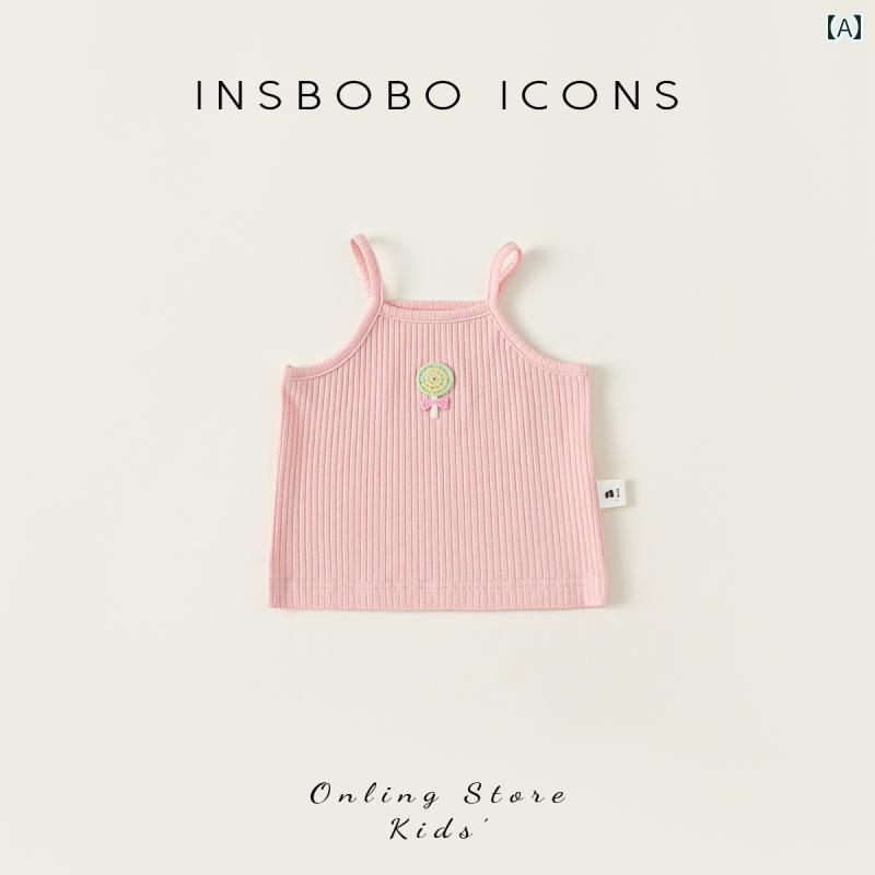 キッズ用 キャミソール タンクトップ bobo ベビースリング ベスト 夏 薄手 子供用 カジュアル スリング トップ