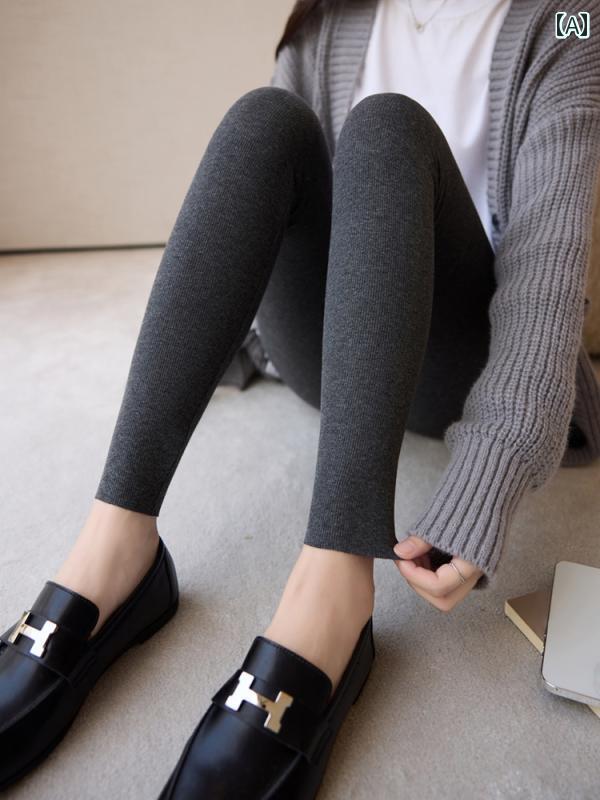 レギンス 女性用 暖かい 秋冬 アウターに 使える レディース フリース レギンス の ブラック ハイウエスト スリミング パンツと 暖かい グレーの タイトフィット ストレッチ スキニー パンツ