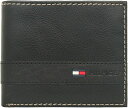 TOMMY HILFIGER 二つ折り財布 31TL25X019-001 トミーヒルフィガー Super Waxy Billfold Wallet シンプル ブランドロゴ レザー 小銭入れ有 並行輸入品 プレゼント