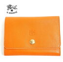 ilbisonte 2つ折り財布 SMW028 PV0005 OR102 イルビゾンテ ミニウォレット レザー 財布 ロゴ OR102(オレンジ) メンズ レディース ユニセックス 小銭入れ 誕生日 並行輸入品 ミニ財布 無地 プレゼント 記念日 アニバーサリー
