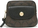 COACH キーケース C0209-IMAA8 コーチ レザー キーリング付き コインケース シグネチャー ブラウン ブラック レディース ブランドロゴ 並行輸入品 通勤 通学 プレゼント
