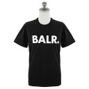 BALR ボーラー 半袖Tシャツ B1112.1048 Brand Straight T-Shirt メンズ 男性 ブランドストレート トップス クルーネック カジュアル スポーティー Jet Black ブラック
