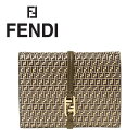 【FENDI】フェンディ 8M0471 AHM1 F1FNK B.AMIDO/MAYA MWDIUM WALLET VIT. LIBERTY S 二つ折り 小銭入れ付き ミニ財布 SMALL WALLET ロゴ ブラウン レザー ギフト プレゼント レディース