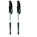トレッキングポール 2本セット 調節可能な格納式 登山杖 アンチショックアルミ製ステッキ軽量クライミングの屋外歩行 2-TRKIN