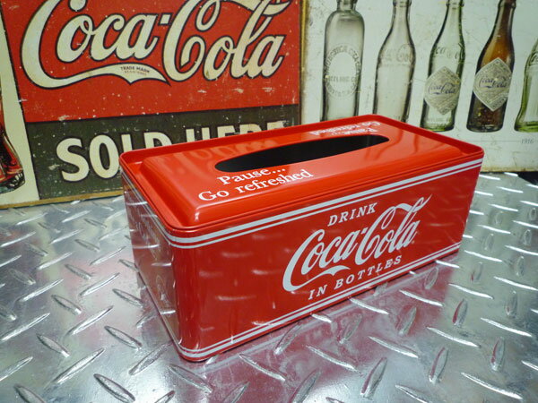 コカ・コーラ メタル ティッシュケース コカ・コーラグッズ ブランド coca-cola 西海岸風 インテリア アメリカン雑貨