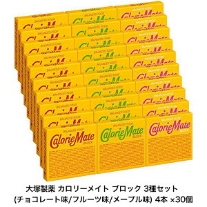 大塚製薬 カロリーメイト ブロック 3種セット チョコレート味 フルーツ味 メープル味 4本 30個 まとめ買い