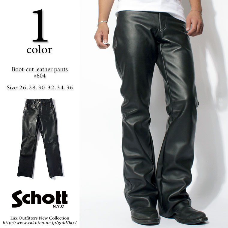 ポイント10倍 22％引き Schott ショット レザーパンツ 604 SCHOTT 6…...:lax:10001531