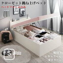 クローゼット感覚ガス圧式跳ね上げベッド aimable エマーブル ベッドフレームのみ 縦開き シングル レギュラー丈 深さラージ(代引不可)