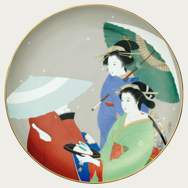 ノリタケ 【受注生産・納期最長5カ月】大飾皿 雪月風花美人図（冬）
