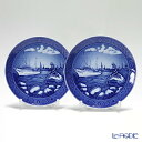 ロイヤルコペンハーゲン (Royal Copenhagen) イヤープレート 2013年/平成25年 「Copenhagen Harbour」 ペア 【プレート立て2個付】 北欧 クリスマスプレート 記念品