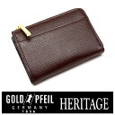 GOLD PFEIL 「ゴールドファイル」 【バーガンディ】HERITAGE レザー 型押し 小銭入 牛革 本革 ウォレット【楽ギフ_包装選択】