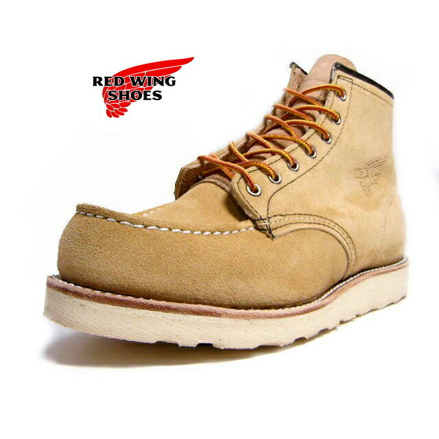 【レビューで純正ケアSETプレゼント】レッドウイングジャパン正規品★RED WING【レッドウィング】RW-8173 "セッター" ベージュスエード6inch クラシックモカシン【レディース/BIGサイズ】【送料無料】【102-T17vllpd】【レッド・ウィング】【P10f】