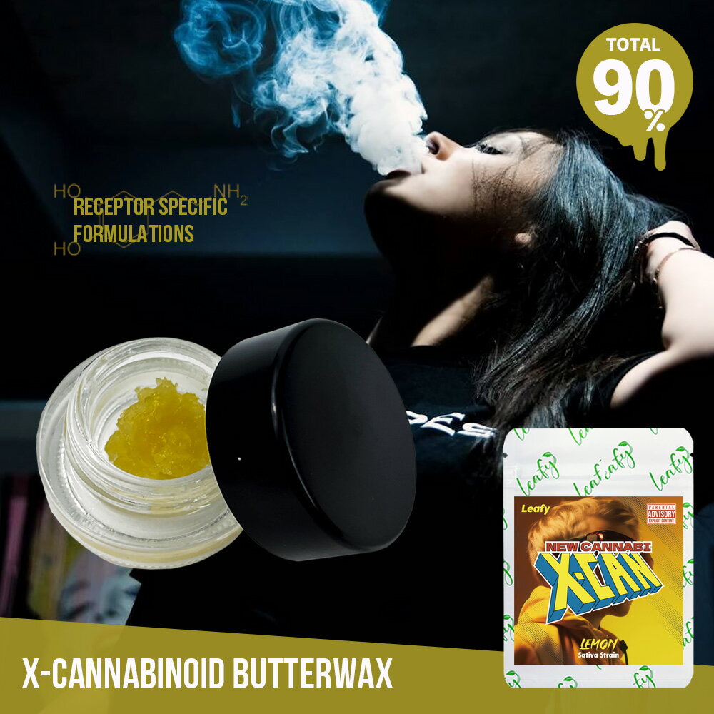 【15％OFFクーポン】[X-CAN BUTTERWAX] X-Cannabinoid 90％ バター ワックス 1g カートリッジ アトマイザー 高濃度ワックス シャッター カンナビノイド 90% レセプターテルペン CBP CRD CBD CBN CBG 510 バッテリー ヴェポライザー chill time THC HHC Free