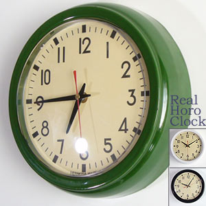 【送料無料】リアルホーロークロックRealHoroClock琺瑯塗装のビンテージ感のある壁掛け時計☆