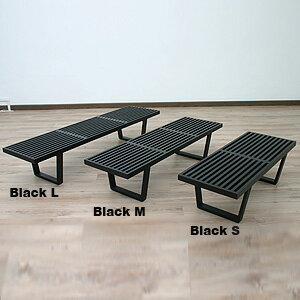 ジョージ ネルソンGeorge Nelson ネルソン プラットフォームベンチ 【ブラック M】専用ガラス天板との組み合わせでテーブルとしても使用出来ます！