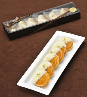 銀座スイーツリキュール香るバレンシアオレンジとホワイトチョコレートの組合せ「ガレットオランジェ・ホワイト」6個入り【gourmet1217】