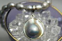 マベ真珠と淡水真珠の涼しげなコラボレーション！特大マベ真珠ネックレス！