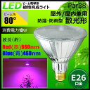 植物育成LEDライト E26口金 ビーム角80度 レッド 赤 ブルー 青 屋外屋内兼用 水耕栽培 防塵 防雨 防湿 スポットライト ランプ 室内 照明 観葉 園芸 家庭菜園 ガーデニング LG13W-PAR38 ビームテック