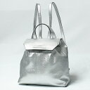 ジャンニキャリーニ GIANNI CHIARINI / レザー バックパック リュック/ シルバー【送料無料】