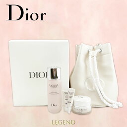 DIOR　<strong>ディオール</strong> 　化粧水　クリーム　美容液　アイセラム4点+ホワイトキャンバス<strong>ポーチ</strong>　プレゼント　ギフトセット「大切な人への素敵なプレゼント」