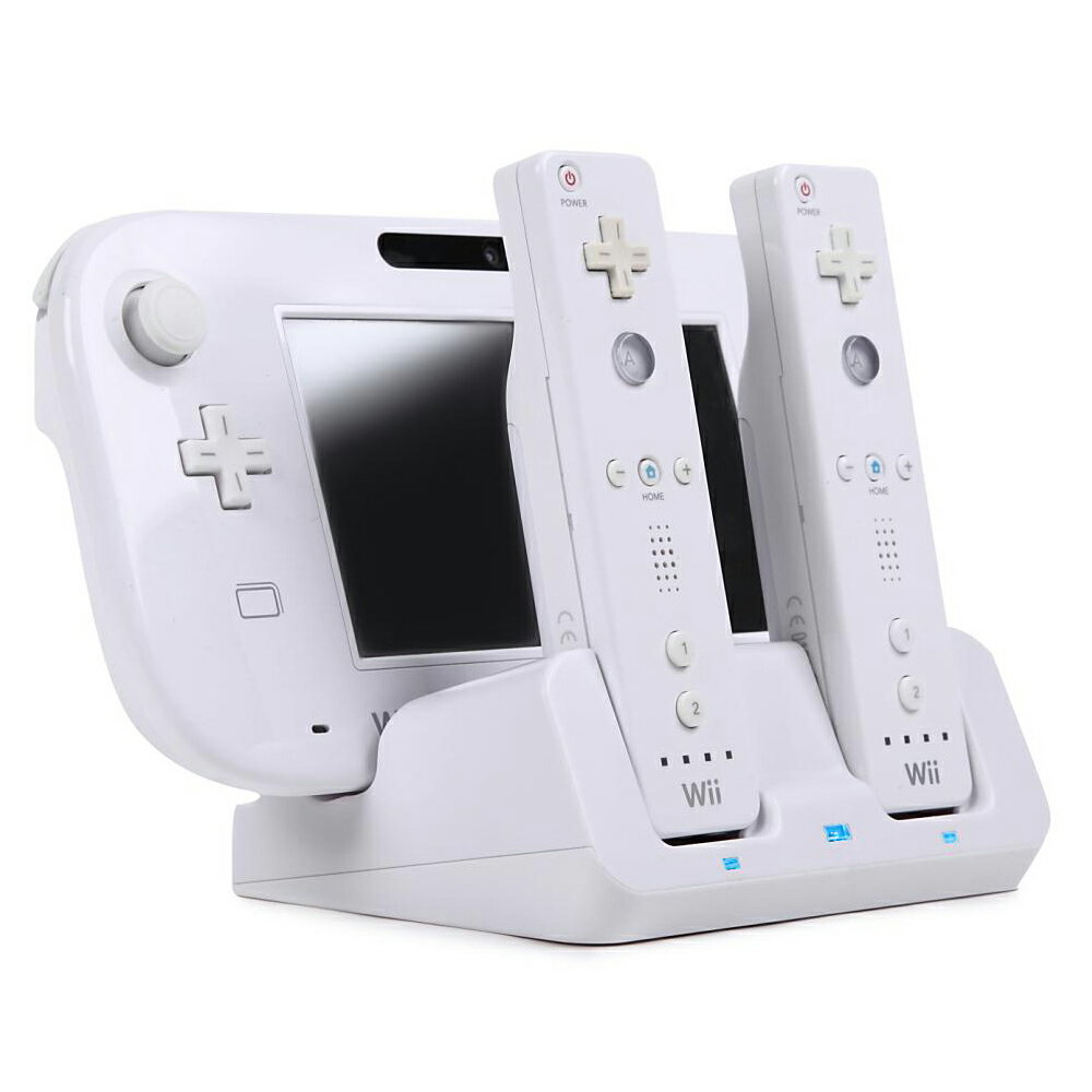 Nintendo Wii U Game Pad ＆リモコン 置くだけ充電ベース (ホワイト…...:leglock:10000001