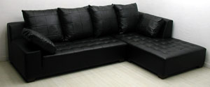 イタリア製本革使用スクエアデザインカウチソファ2点セット〜931bp-97-couch-2p