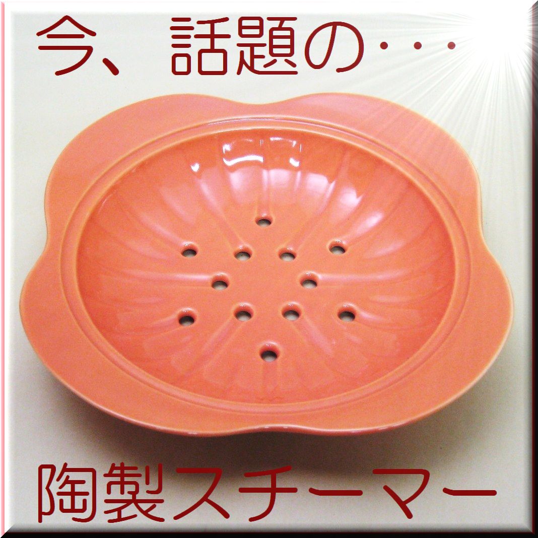 日本製・美濃焼　お鍋にセットするだけ！（スチームプレート） ・清潔な 陶製スチーマー・タジン鍋にも使えます！・普通のお鍋にも使えます！・ 5色から選べます♪