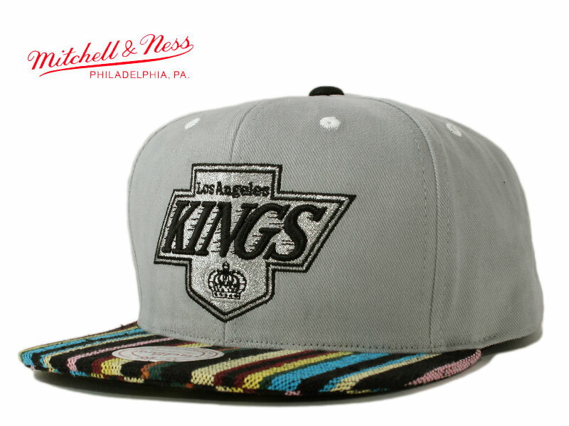 <strong>ミッチェル</strong>&<strong>ネス</strong> スナップバック<strong>キャップ</strong> 帽子 メンズ レディース MITCHELL&NESS NHL ロサンゼルス キングス フリーサイズ [ gy ptn ]