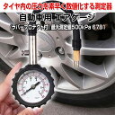 エアゲージ タイヤ圧力計 ラバープロテクト付 最大測定値500kPa 6781 圧力計 車用 車両 高精度 ホース付 1000円ポッキリ◇FAM-HL-10804