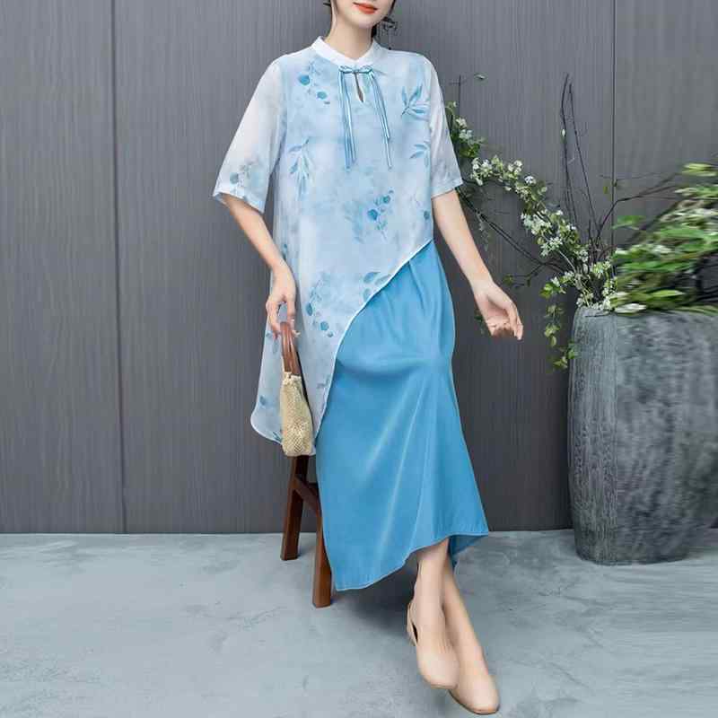 レディース ファッション 服 オシャレ カワイイ 女性用 シンプル 大人カワイイ 大きいサイズ 婦人服 夏 ゆったり 半袖 ドレス