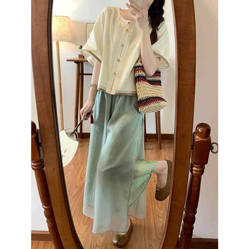 秋服 レディース ファッション オシャレ カワイイ シンプル 大人カワイイ 大きいサイズ 漢服 スーツ 秋 トップス パンツ スカート ツーピース セット