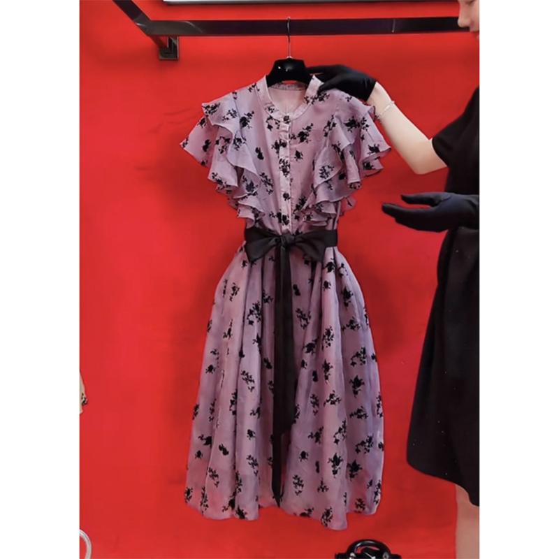 秋服 レディース ファッション オシャレ カワイイ シンプル 大人カワイイ 大きいサイズ フレンチ お姫様 ハイエンド ドレス レトロ ステッチ ライト ロング スカート