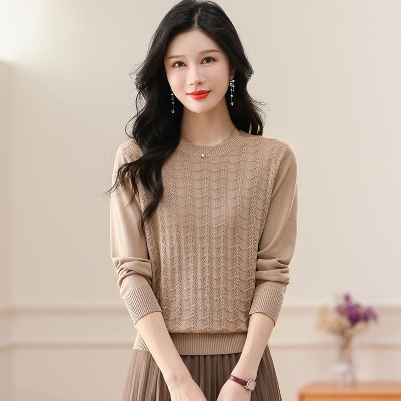 秋冬 コーデ レディース ファッション オシャレ 服 カワイイ シンプル 大人カワイイ 大きいサイズ シャツ セーター 長袖 T 薄手 テンセル トップス