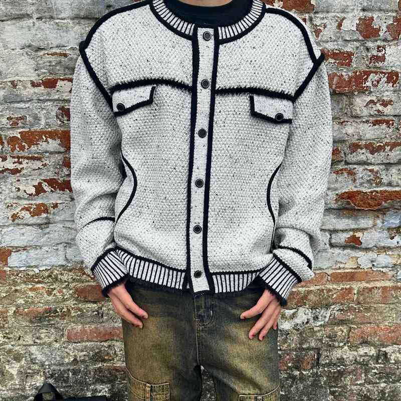 秋冬 コーデ メンズ 服 シンプル ファッション オシャレ 大人 かっこいい 大きいサイズ ストリート 紳士服 ハイエンド カーディガン セーター カジュアル ユニセックス 男女共 ジャケット アウター