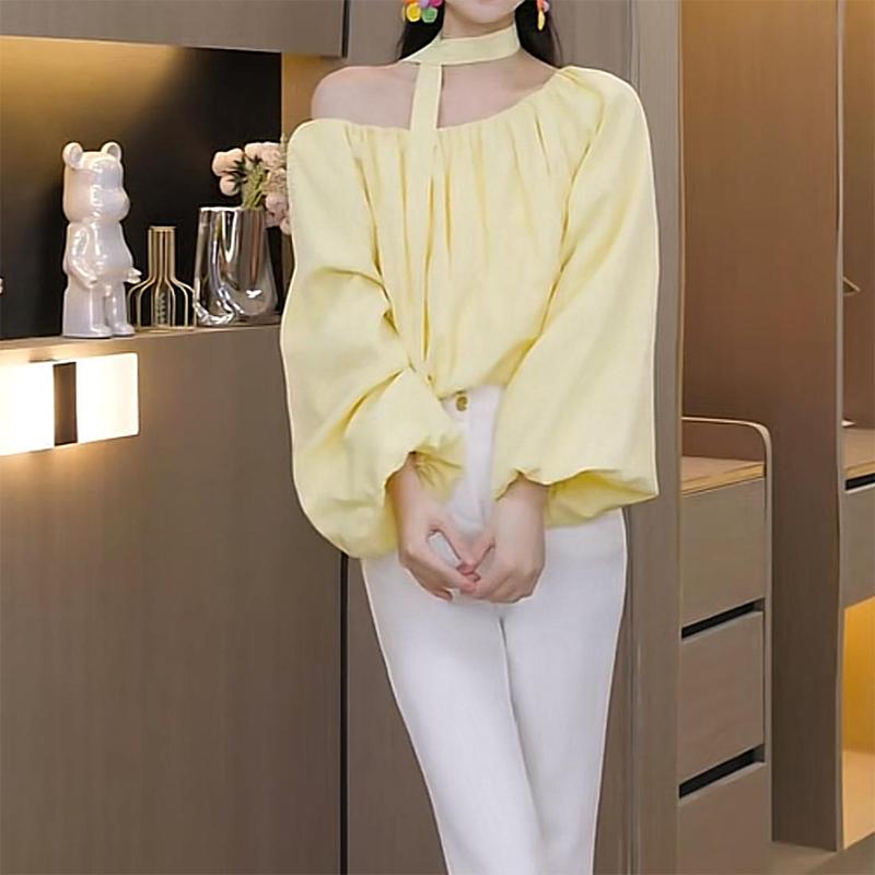 春 コーデ レディース ファッション オシャレ カワイイ シンプル きれいめ ナチュラル 上品カジュアル 婦人服 リボン シャツ 無地 オフショルダー フレンチ トップス