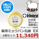 【送料無料】【630円OFF】ドクターデオドラント 薬用 ミョウバン石鹸 EX 6個セット【わきが ワキガ 体臭 予防 制汗剤 加齢臭 足のにおい わきが対策 デオドラント ミョウバンせっけん】【HLS_DU】